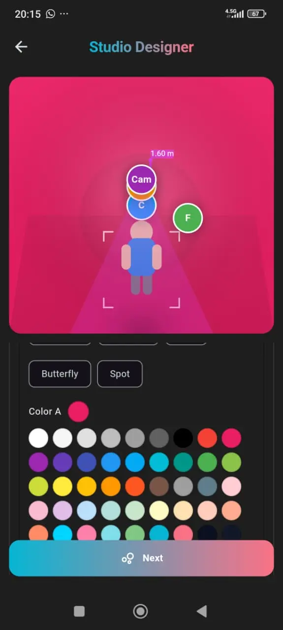 Tela do estúdio VeAI Studio
